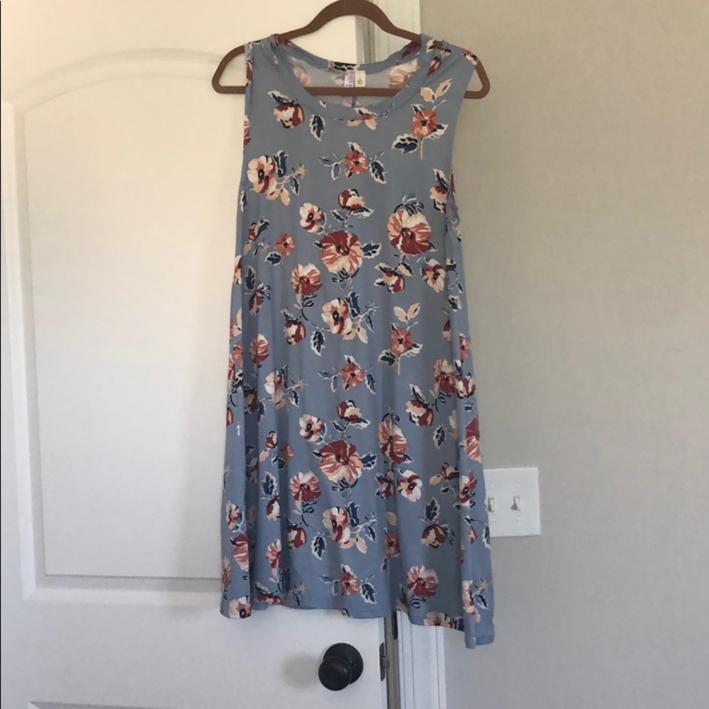 Periwinkle floral dress. Worn once.